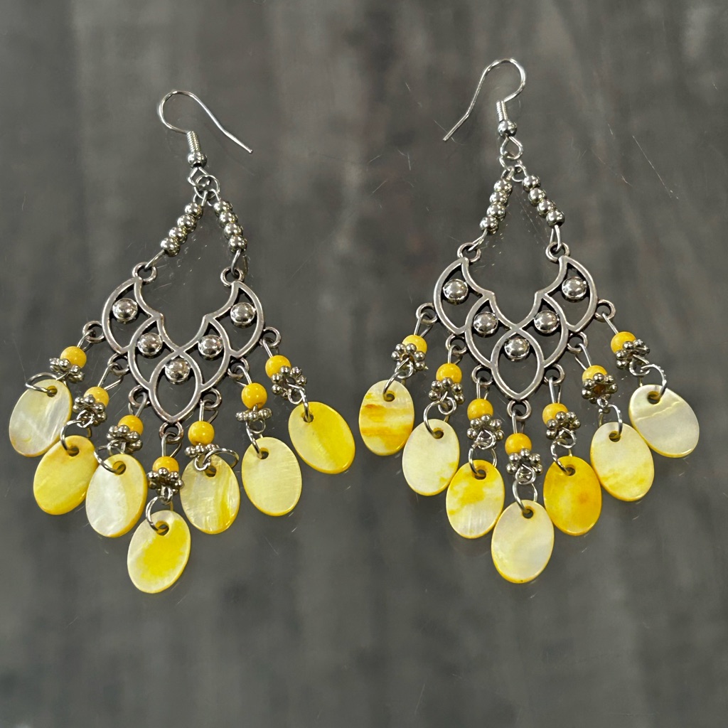 Chic Yellow Dangle Earrings(Nwot)
